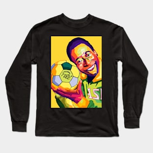 Pele Legend Brazil Football Long Sleeve T-Shirt